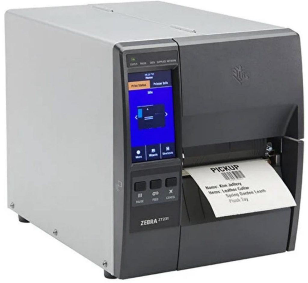 Zebra 203Dpi Zt231t Termal Transfer Usb,Ethernet Endüstriyel Barkod Yazıcı'ın resmi